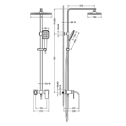 Timo Душевая система Selene SX-1013/03 черная – фотография-2